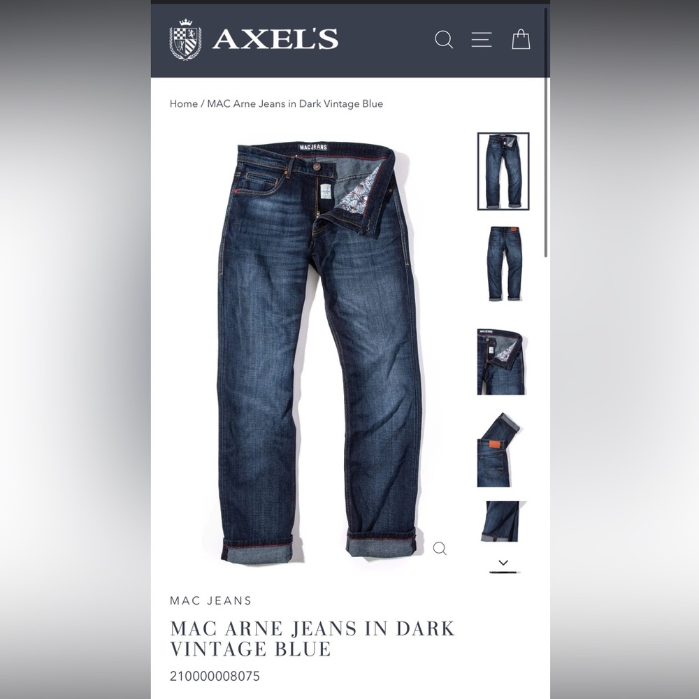 Men’s Axel’s Max Jeans Dark Denim
